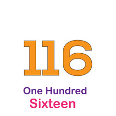 Cardinal number icon flat style illustration for children