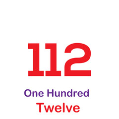 Cardinal number icon flat style illustration for children