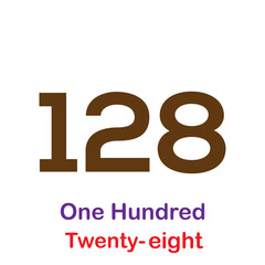 Cardinal number icon flat style illustration for children