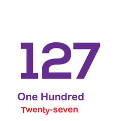 Cardinal number icon flat style illustration for children