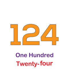 Cardinal number icon flat style illustration for children