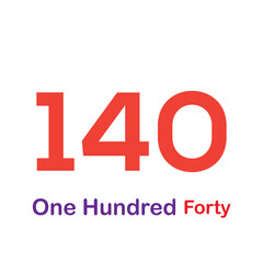 Cardinal number icon flat style illustration for children