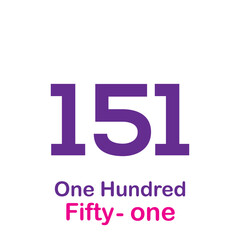 Cardinal number icon flat style illustration for children