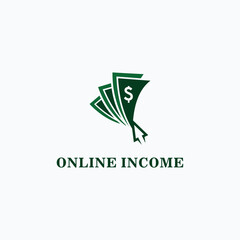 income online abstract icon logo