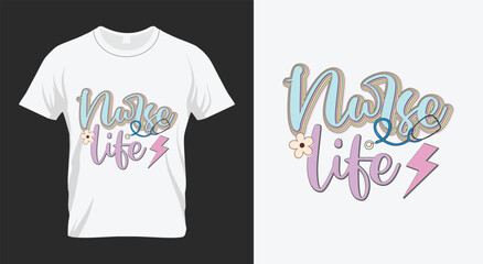 Nurse life Retro Nurse Sublimation Design