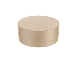 Round blank hard cardboard packaging box mock up template, 3d illustration.