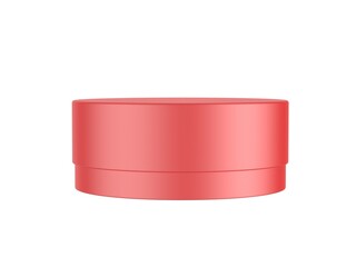 Round blank hard cardboard packaging box mock up template, 3d illustration.
