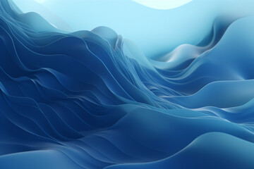  abstract background with blue gradient wave, Generative AI	