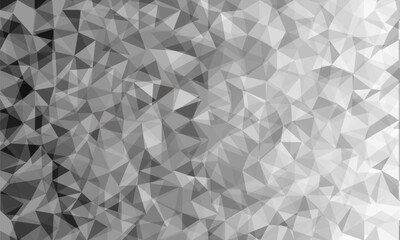 Black and Withe polygonal mosaic background, vector illustration	