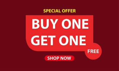 Buy 1 get 1 free sale banner