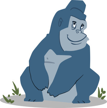 happy gorilla in the forest