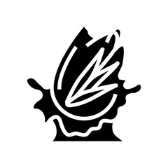 rice oil liquid yellow glyph icon vector illustration