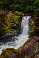 Fototapeta na wymiar Collwith Force waterfall near Skelwith Bridge, Lakes District, England