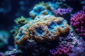 Fototapeta na wymiar Captivating Colors and Textures of Coral Reef Species in a Spectacular Aquarium Display 15