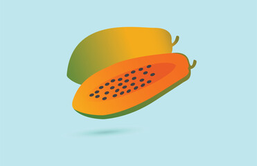 illustration of a papaya