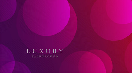 Purple design with pink circles and striped oval shapes