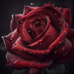 Close up Red rose 