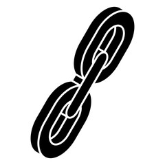 Conceptual flat design icon of linkage 