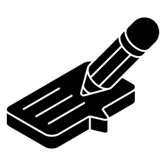 A creative design icon of edit comment 