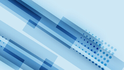 Geometrical background with blue shapes.