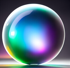 glass sphere created with generative AI technology