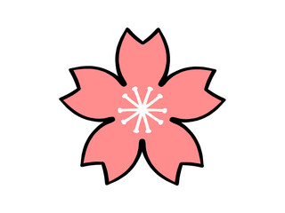 ピンク色の桜の花びらイラスト素材