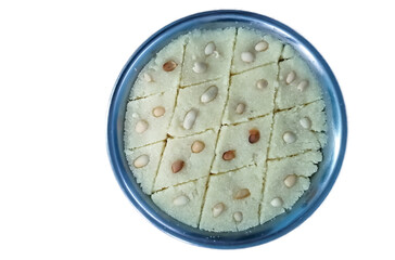 Homemade traditional cake in Bangladesh with white background.