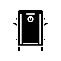 box smoker glyph icon vector illustration