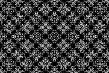 Abstract seamless pattern, seamless wallpaper, seamless background designed for use for interior, wallpaper, fabric, curtain, carpet, clothing, Batik, satin, background, illustration, Embroidery style