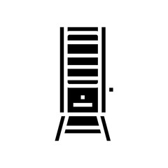 smoker bacon glyph icon vector illustration