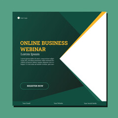 Editable minimal square banner template. Suitable for social media post and web internet ads. Vector illustration with photo college