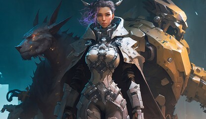 cyberpunk world art illustration