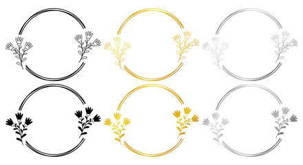 Floral templates for Invitation cards. Flower wedding invitation.