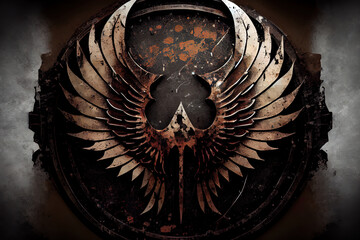 Mystical Royal Winged Adornment. Generative Ai