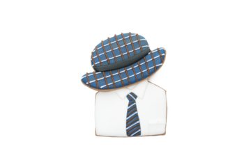 Father's day cookies isolated on white background, PNG