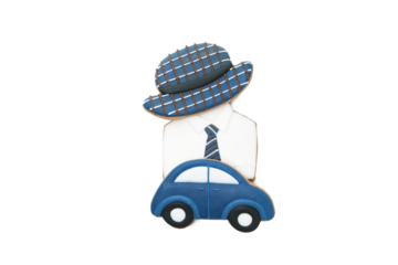 Father's day cookies isolated on white background, PNG