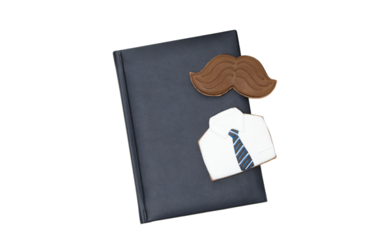 Father's day accessories isolated on white background, PNG