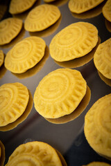 Traditional eid maamoul or mamoul cookies with dates, nuts, and jam, Arabic sweets for Aid al-Fitr and easter, High quality photo