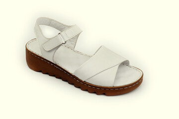 Summer womens fashion sandal on white background