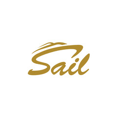
Sail wordmark logo icon vector template.eps