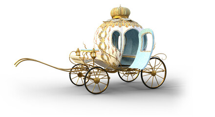 cinderella carriage fantasy fairytale 3d render