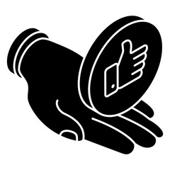 Social feedback icon, editable vector 