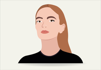 Portrait of women. Diversity. Vector flat illustration. Avatar for a social network. Vector flat illustration