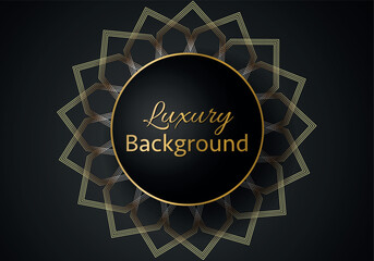 Abstract shape dark and golden glittering lines color luxury background. elegant modern background.