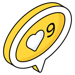 A perfect design icon of love chat
