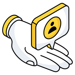 Modern design icon of user chat