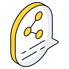 Trendy vector design of share message 
