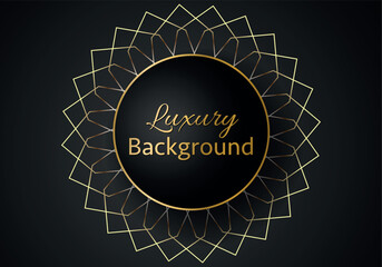 Abstract shape dark and golden glittering lines color luxury background. elegant modern background.