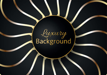 Abstract shape dark and golden glittering lines color luxury background. elegant modern background.