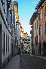 Fototapeta na wymiar Bergamo, le strade della Città Alta - Lombardia